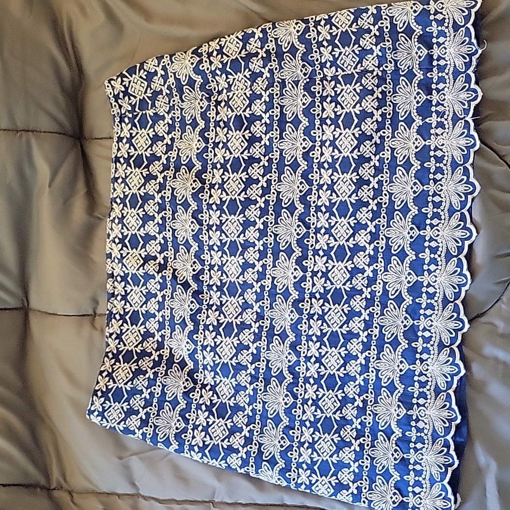 Blue and White Skirt